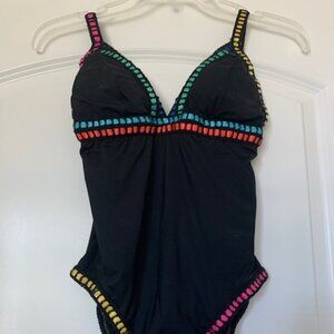 Worn 1x La Blanca Threading Along Ribbon Swimsuit - Size 4